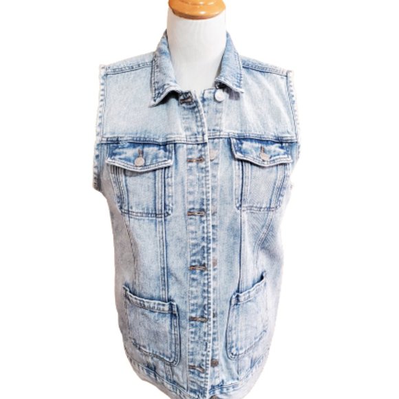 PacSun Hand Painted BTS J-Hope Hope World Denim Vest Size M - Picture 4 of 5